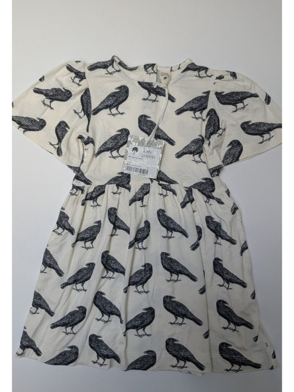 Kate Quinn Raven Bell Sleeve Dress 2T Bamboo Spooky Halloween Crows